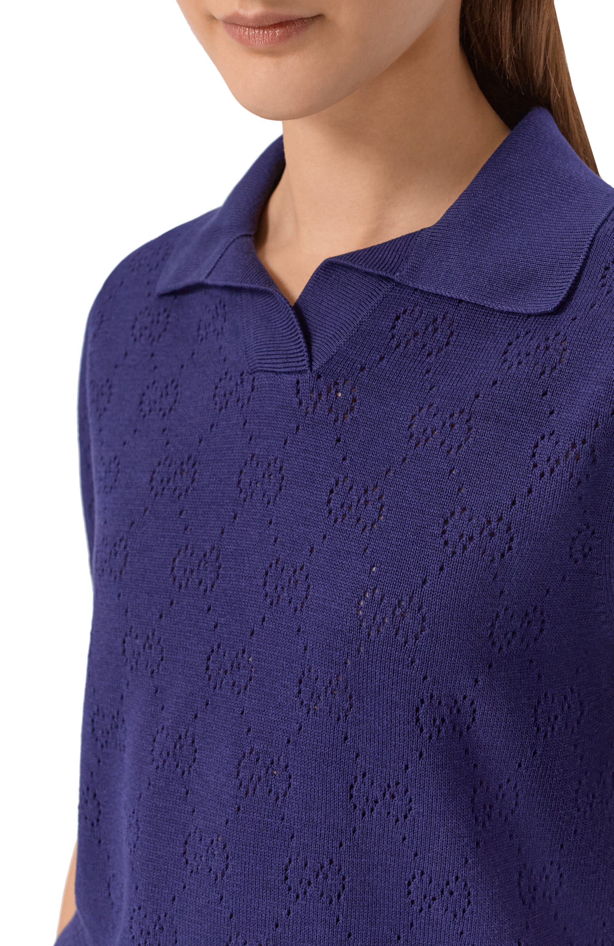 Поло из шелка и хлопка GUCCI, арт. 856203/XKFC0, фото 5