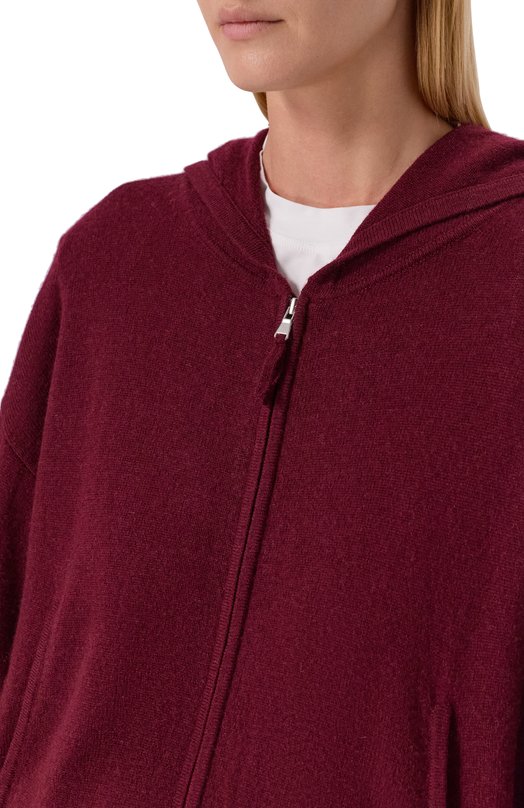 Кардиган из шерсти и кашемира Allude 255/17700 Бордовый  255/17700 Фото 5