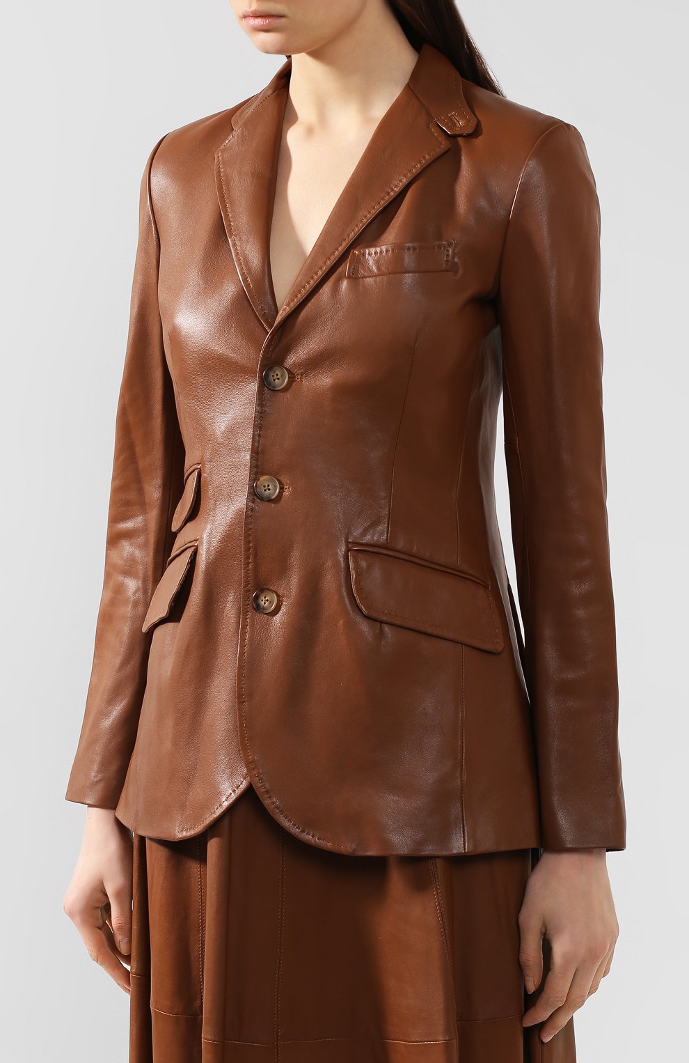 Кожаный жакет POLO RALPH LAUREN, арт. 211791324, фото 3