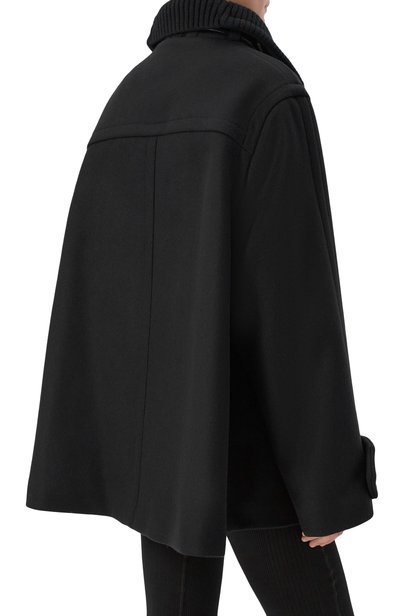 Шерстяное полупальто LANVIN черного цвета по цене 387000 руб., арт. RW-C00022-4724-A26, фото 4 Шерстяное полупальто LANVIN, арт. RW-C00022-4724-A26, фото 4