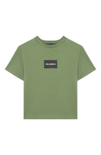 Хлопковая футболка KARL LAGERFELD KIDS, арт. Z31101