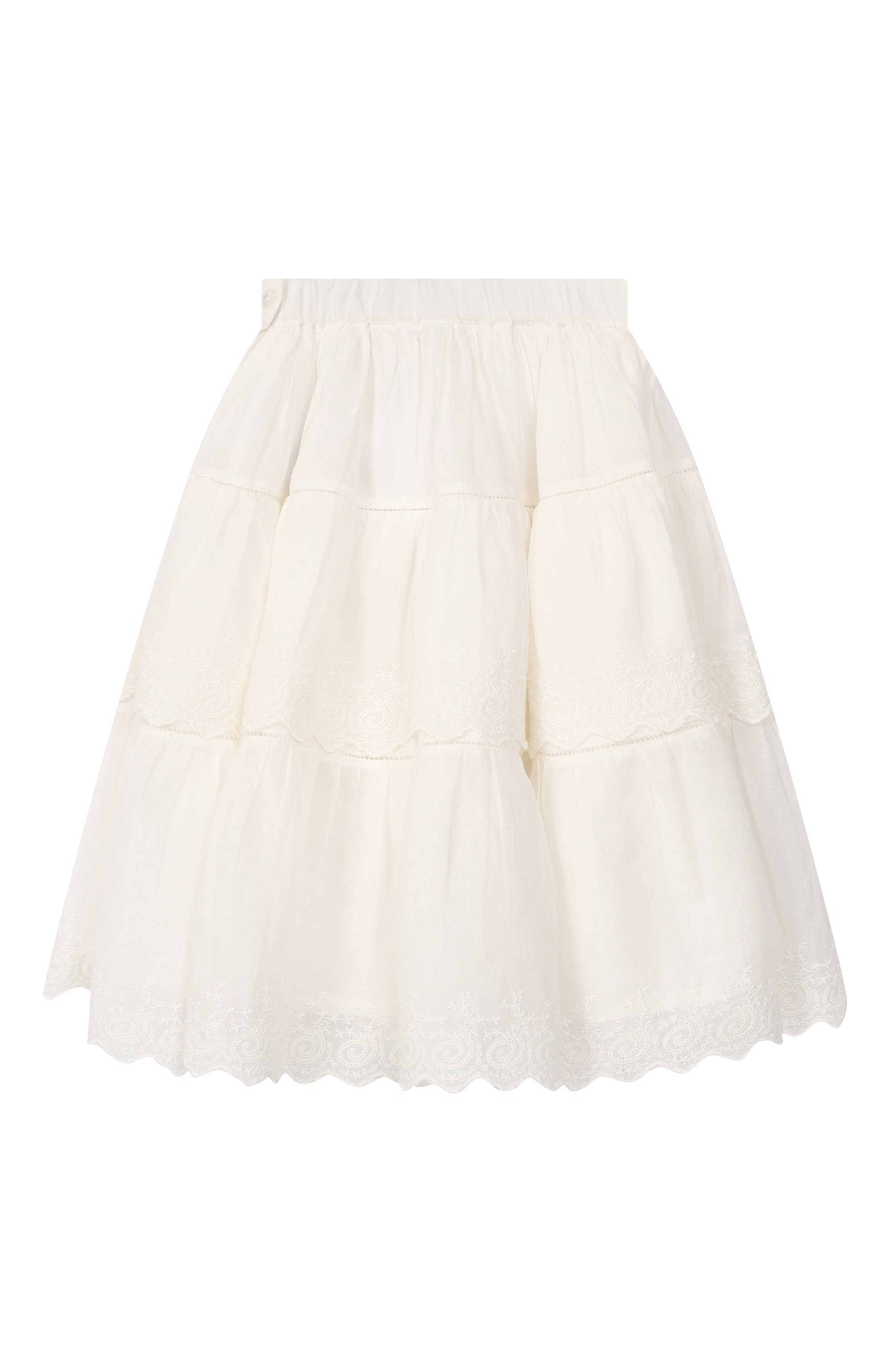 Хлопковая юбка BONPOINT молочного цвета по цене 28450 руб., арт. S06GSKW00001/4A-8A, фото 2 Хлопковая юбка BONPOINT, арт. S06GSKW00001/4A-8A, фото 2