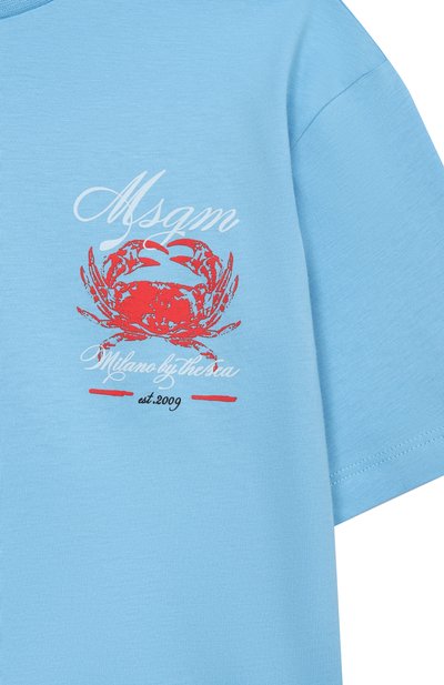 Хлопковая футболка MSGM KIDS, арт. S6MSJBTH291, фото 3