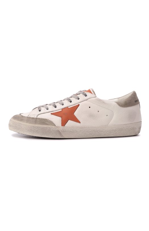 Кожаные кеды Super Star Golden Goose Deluxe Brand GMF00825.F006840 Белый  GMF00825.F006840 Фото 4