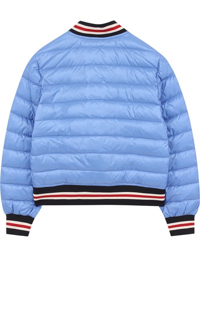 Пуховая куртка-бомбер на кнопк ах с контрастной отделкой MONCLER ENFANT, арт. D1-954-40316-99-53334/12-14A, фото 2