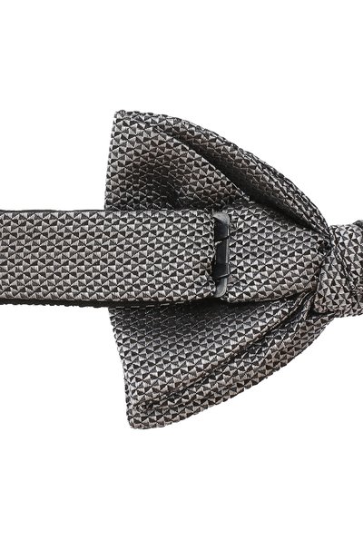 Шелковый галстук-бабочка LANVIN серого цвета по цене 12950 руб., арт. 2109/B0W TIE, фото 3 Шелковый галстук-бабочка LANVIN, арт. 2109/B0W TIE, фото 3