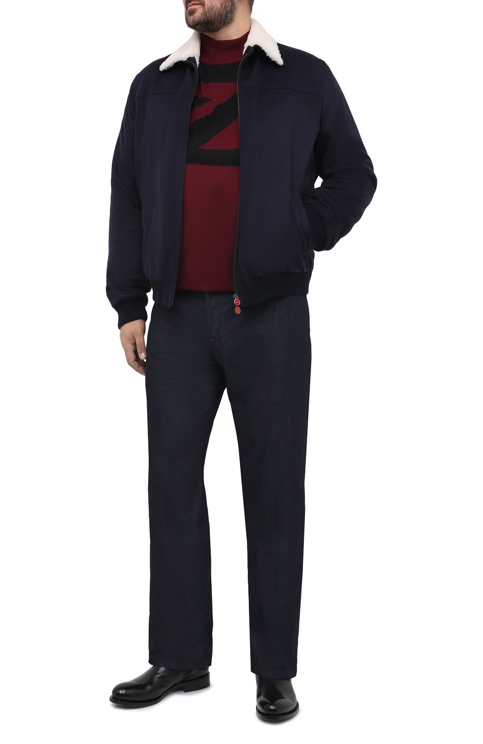 Кашемировый бомбер с подкладкой из овчины KITON, арт. UW0910MV03T83/60-68, фото 2