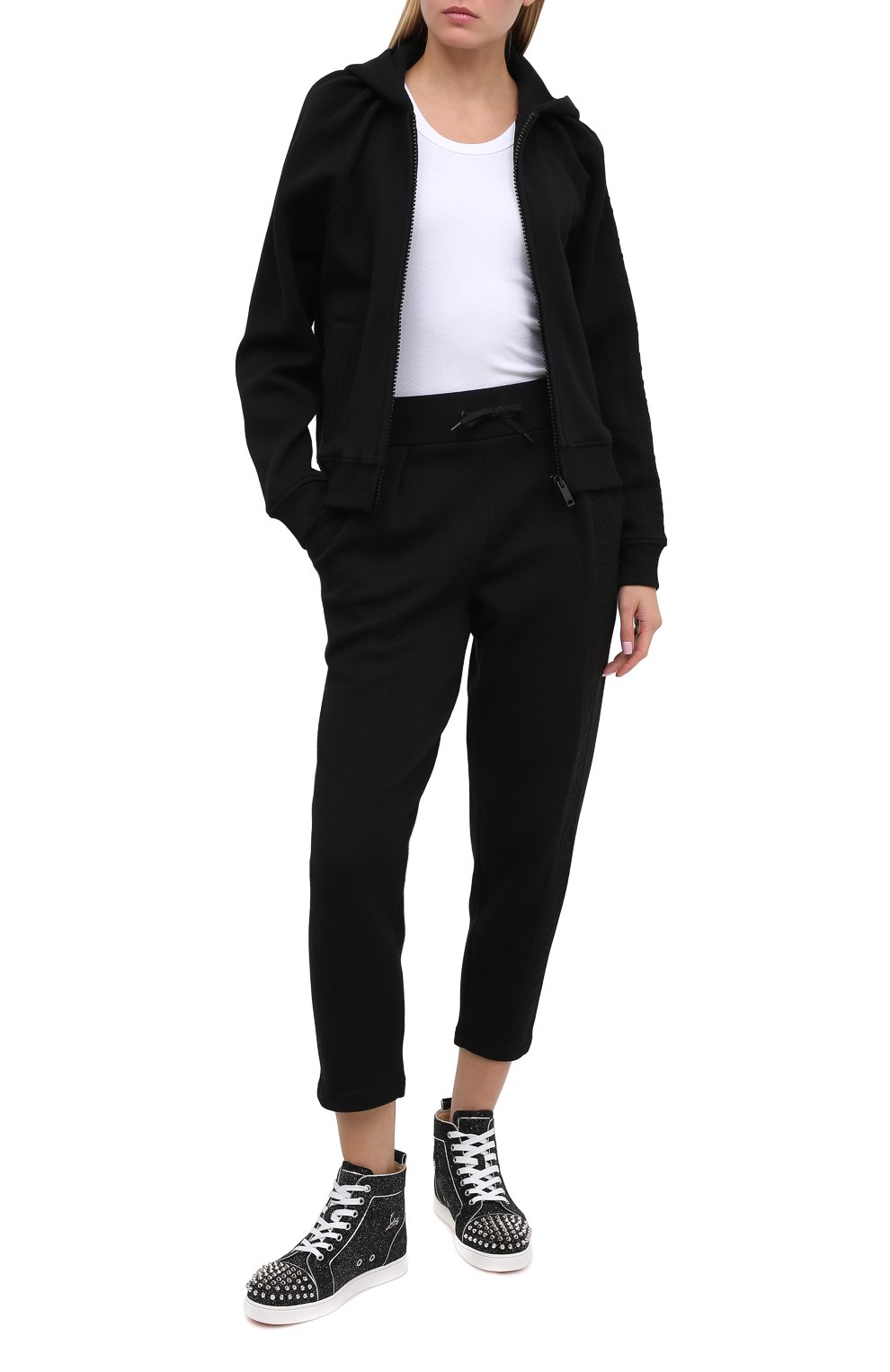 Комбинированные кеды lou  CHRISTIAN LOUBOUTIN, арт. lou spikes woman flat crosta comete/spec, фото 2