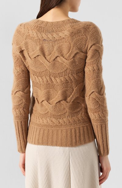 Пуловер из смеси кашемира и шелка RALPH LAUREN бежевого цвета по цене 208000 руб., арт. 290767793, фото 4 Пуловер из смеси кашемира и шелка RALPH LAUREN, арт. 290767793, фото 4
