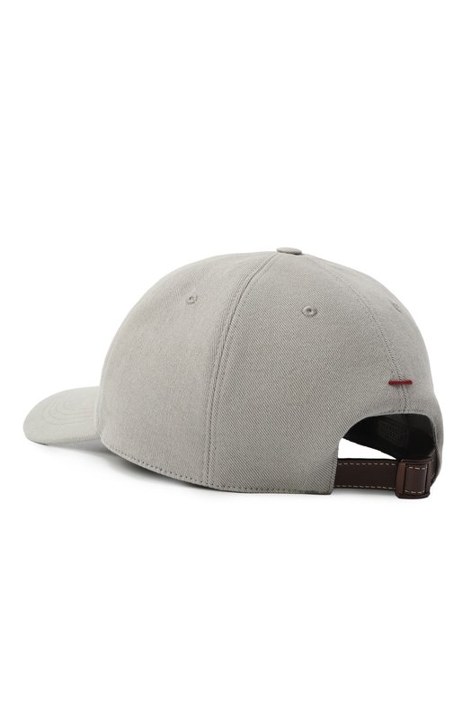 Хлопковая бейсболка Brunello Cucinelli M277P9850 Хаки  M277P9850 Фото 2