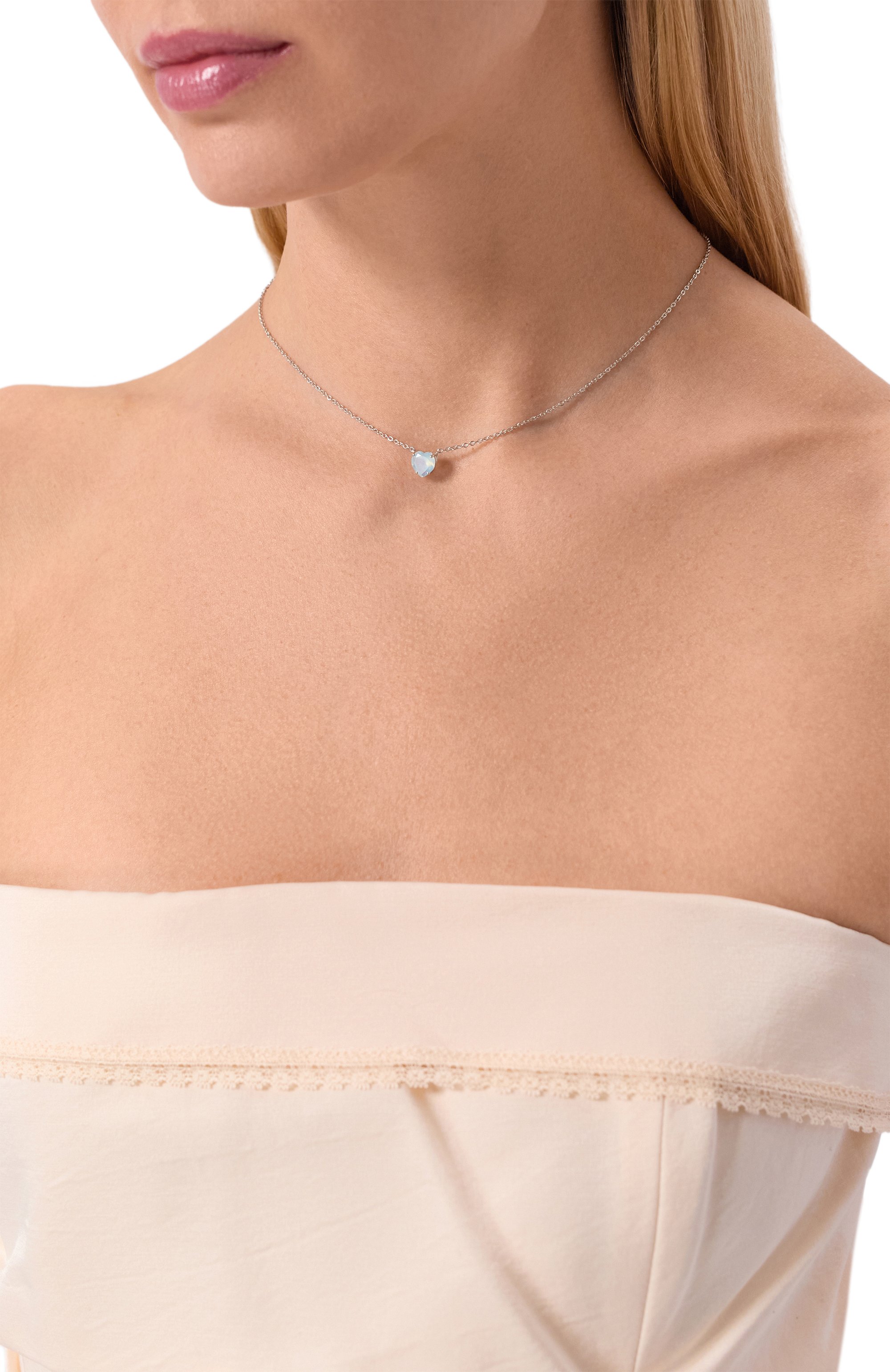 Кулон c агатом cartoon hearts MOONKA голубого цвета по цене 12900 руб., арт. HRT-925SL-NK-AGT-BL, фото 2 Кулон c агатом cartoon hearts MOONKA, арт. HRT-925SL-NK-AGT-BL, фото 2