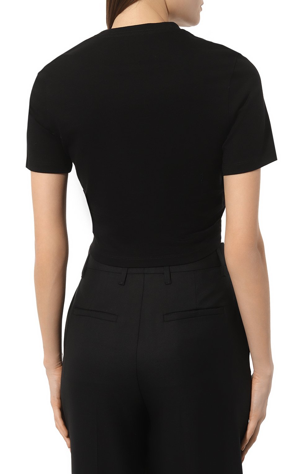 Хлопковая футболка VERSACE черного цвета по цене 69950 руб., арт. 1013606/1A10140, фото 4 Хлопковая футболка VERSACE, арт. 1013606/1A10140, фото 4