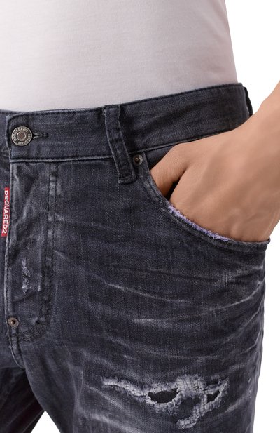 Джинсы skater DSQUARED2 темно-серого цвета по цене 79950 руб., арт. S71LB1574/S30503, фото 5 Джинсы skater DSQUARED2, арт. S71LB1574/S30503, фото 5
