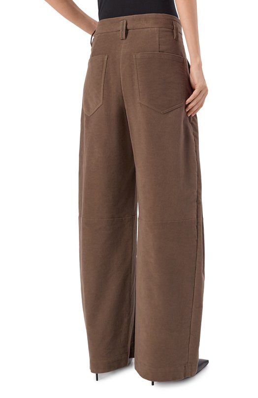 Хлопковые брюки Brunello Cucinelli MB152P9022 Коричневый  MB152P9022 Фото 4