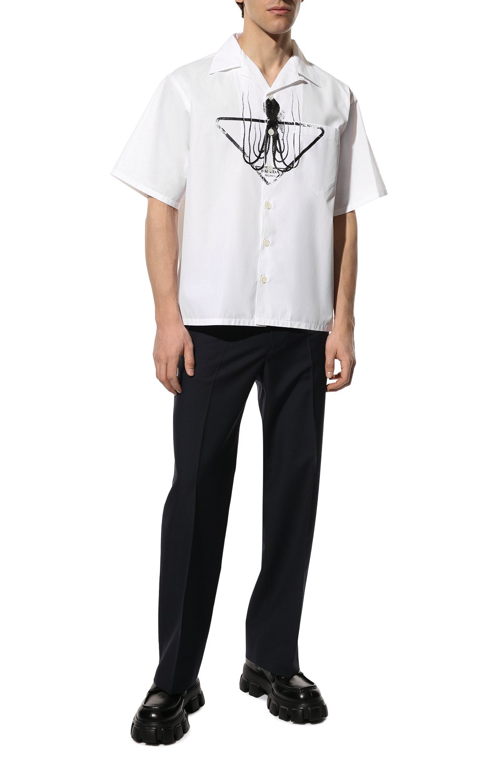 Хлопковая рубашка PRADA, арт. UCS339-10I1-F0009-211, фото 2