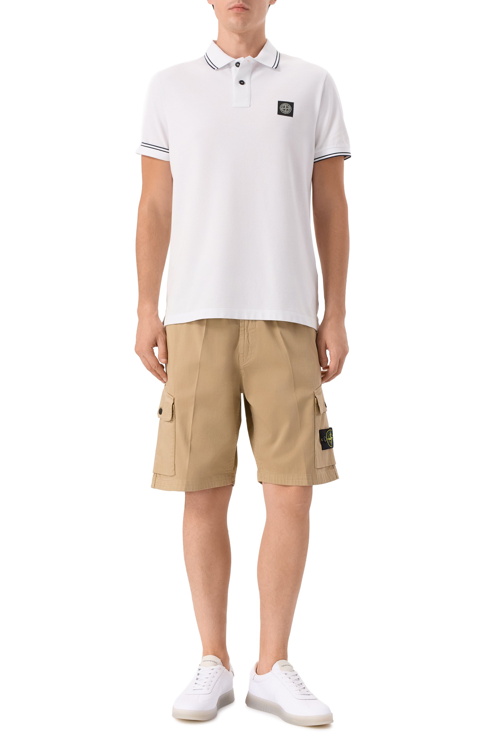 Хлопковые шорты STONE ISLAND, арт. K1S15L100L03S0012, фото 2