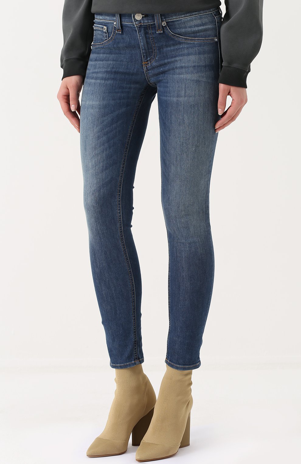 Джинсы-скинни с потертостями RAG AND BONE, арт. W1526K122RAE, фото 3