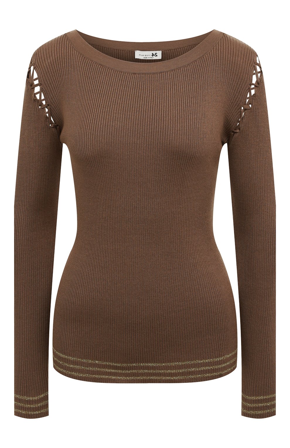 Хлопковый пуловер MANZONI24, арт. 22PM348-XC0LU, фото 1