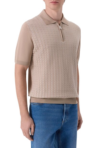 Поло из шелка и хлопка STEFANO RICCI, арт. K212038P31/F26194_003, фото 3