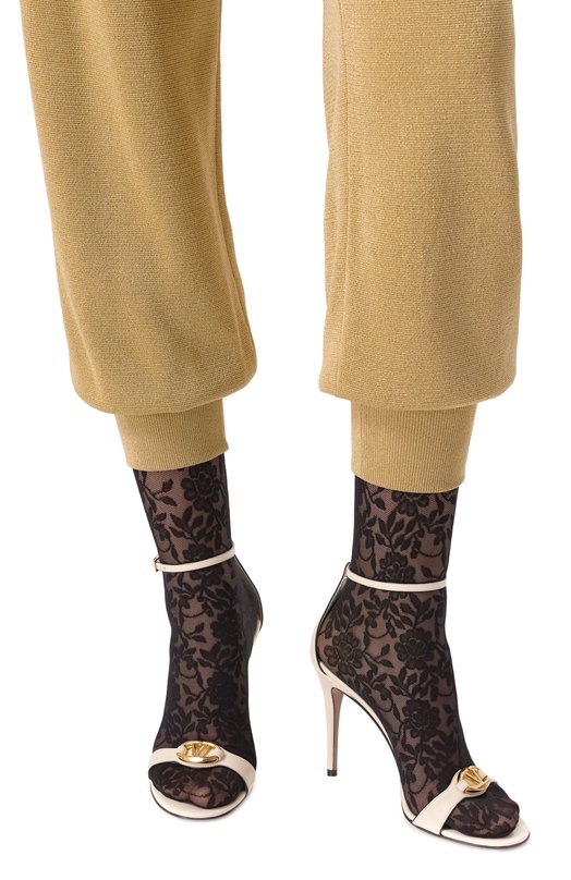 Кожаные босоножки VLogo Valentino 5W2S0JJ7/EEY Кремовый  5W2S0JJ7/EEY Фото 3