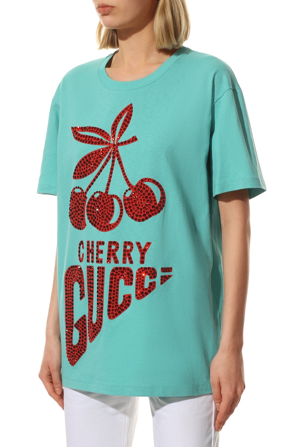 Хлопковая футболка GUCCI, арт. 615044/XJDZ2, фото 3