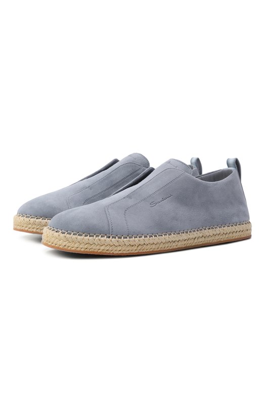 Замшевые эспадрильи Cleanic Santoni MBCG22091PBTTAYX Голубой MBCG22091PBTTAYX
