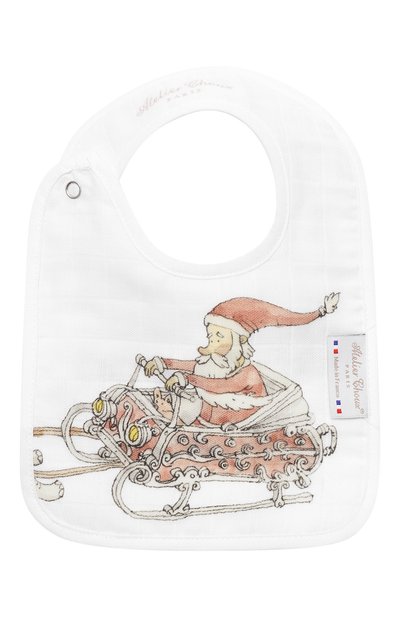 Хлопковый нагрудник ATELIER CHOUX, арт. SMALL BIB SANTA`S SLEIGH, фото 2