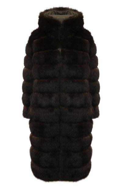 Двусторонняя шуба из меха соболя YVES SALOMON, арт. 22WYM03690ZIRV, фото 1