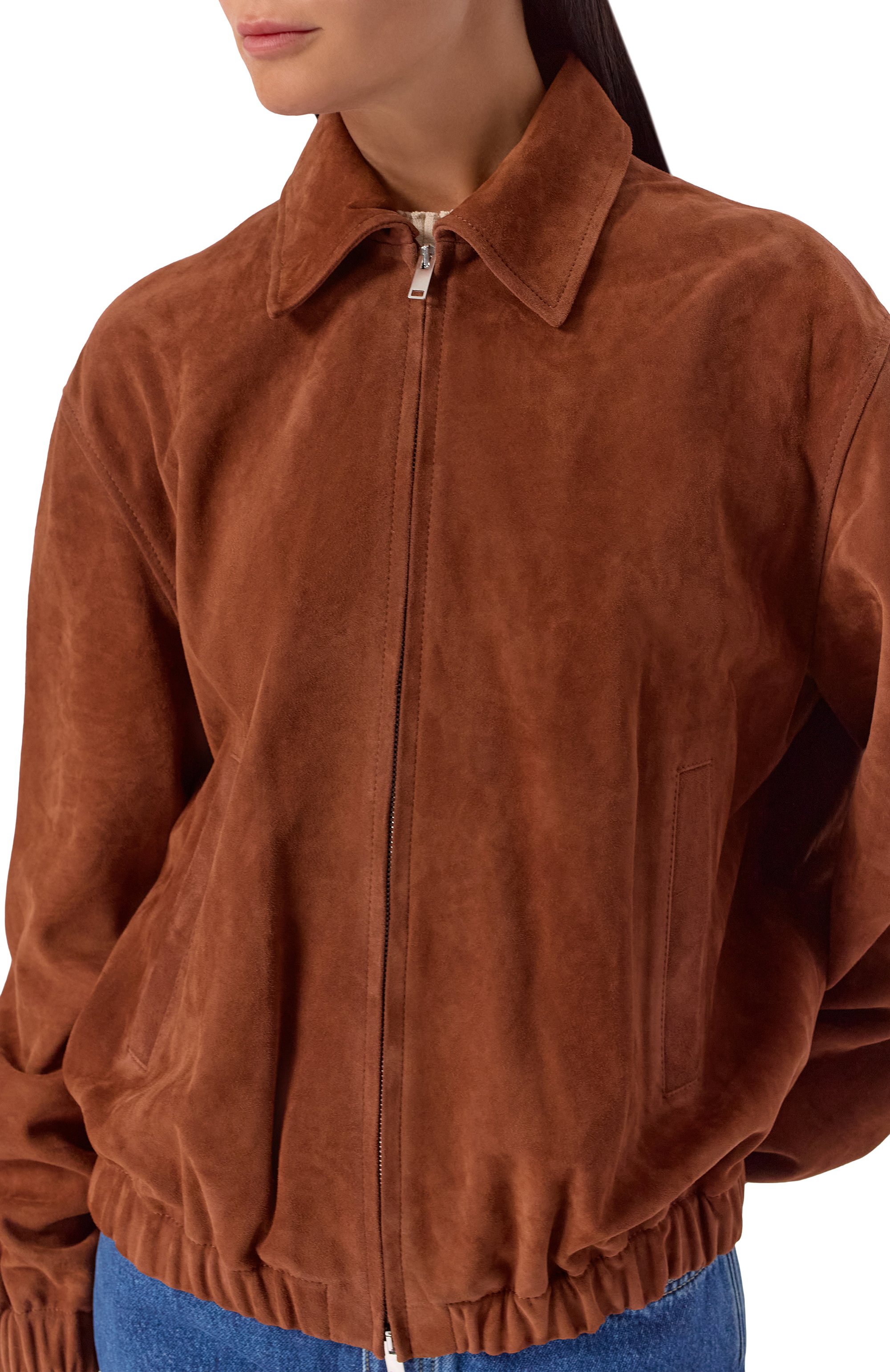 Замшевый бомбер 12 STOREEZ, арт. 135014, фото 5