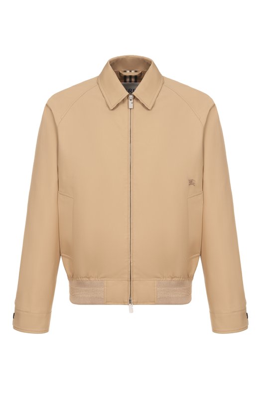Хлопковый бомбер Burberry 8093199 Бежевый 8093199