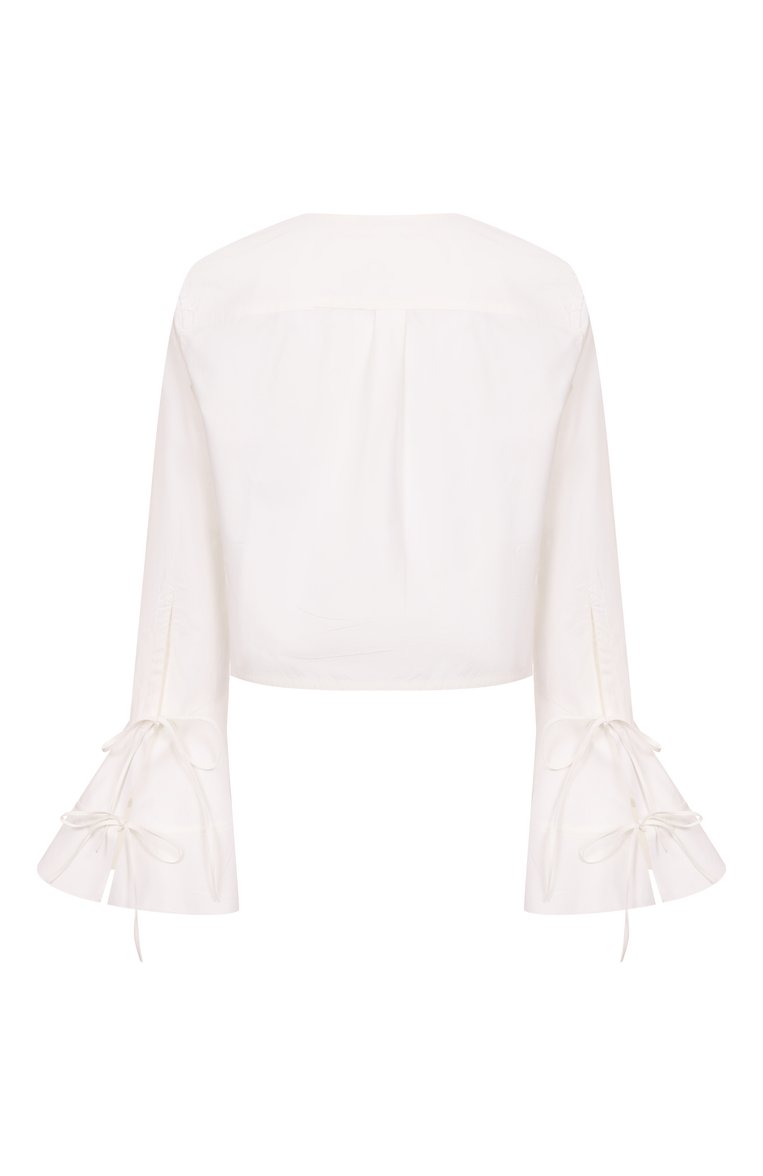 Хлопковая блузка PALM ANGELS, арт. PWGF003S23FAB0010110, фото 2