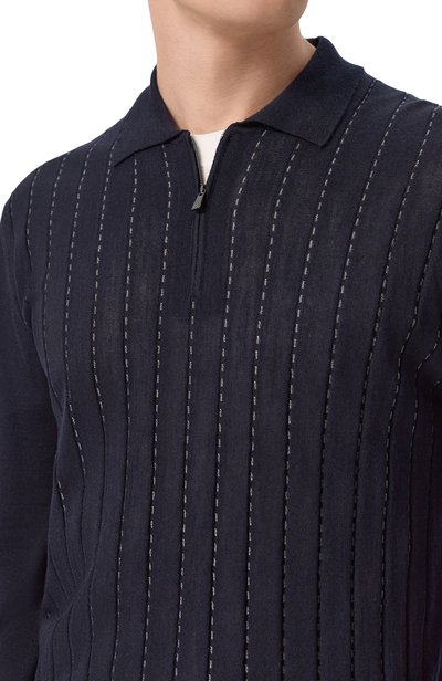 Поло из шерсти и шелка CORNELIANI, арт. 28M563/2A25101, фото 5