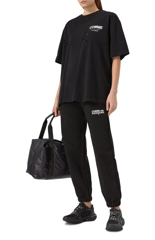 Хлопковая футболка Comme des Fuckdown CFABW01310 Чёрный  CFABW01310 Фото 2