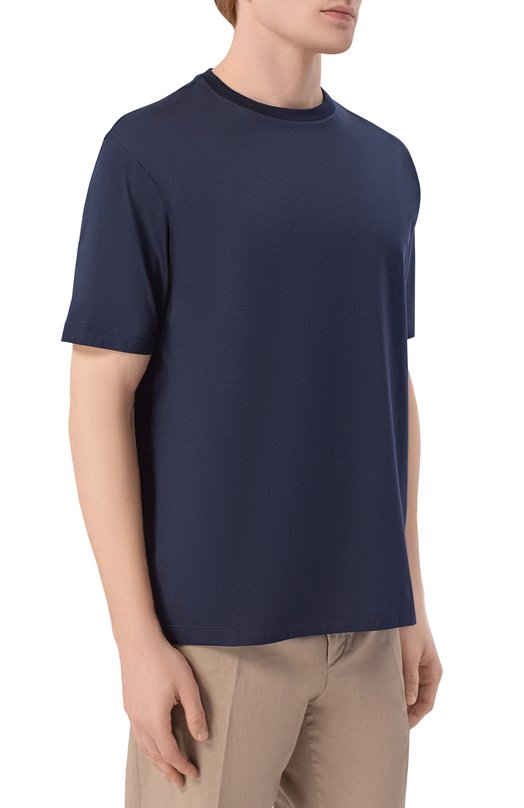 Хлопковая футболка Kiton UMC023K06R4911 Синий  UMC023K06R4911 Фото 3