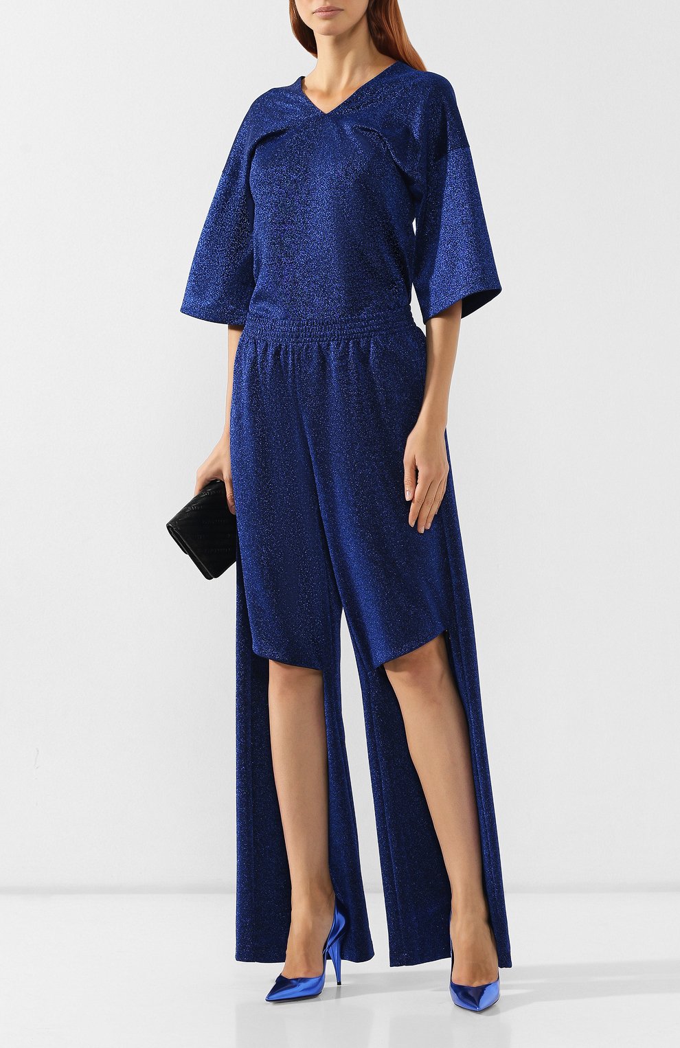 Брюки MM6 синего цвета по цене 30850 руб., арт. S52KA0199/S23478, фото 2 Брюки MM6, арт. S52KA0199/S23478, фото 2