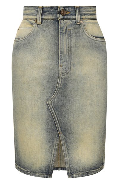 Женская джинсовая юбка BALMAIN, арт. GF0LC300/DG21