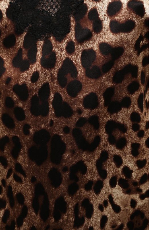 Шелковый топ Dolce & Gabbana 07A00T/FSAXY Леопардовый  07A00T/FSAXY Фото 5