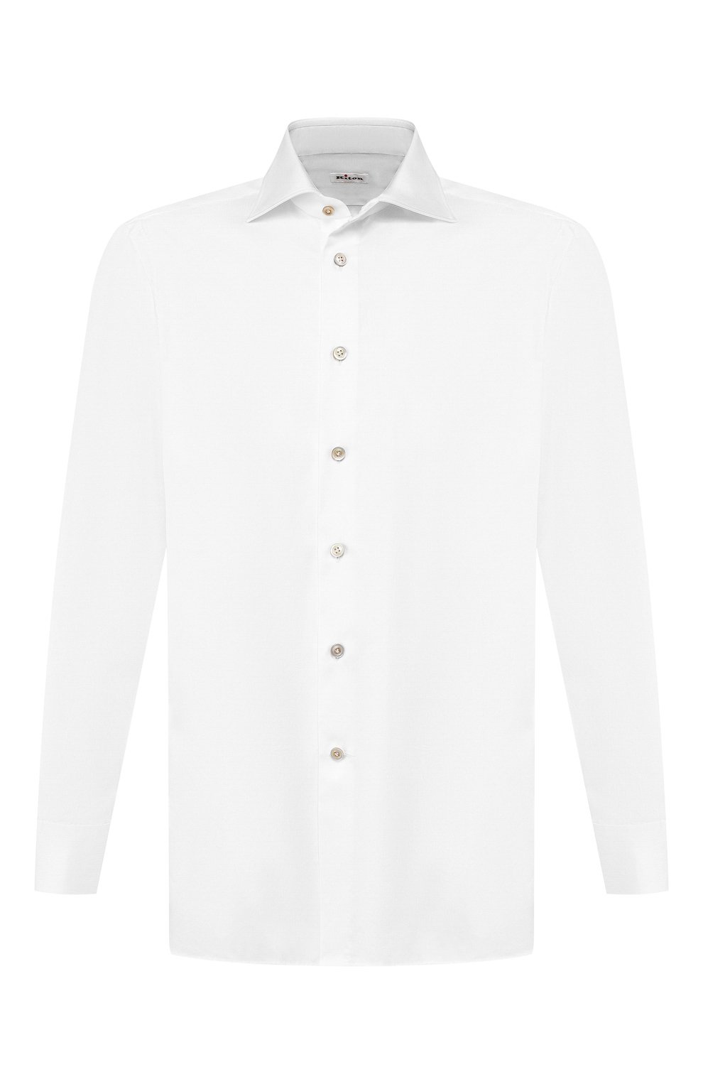 Хлопковая сорочка KITON белого цвета по цене 77850 руб., арт. UCID/H003707, фото 1 Хлопковая сорочка KITON, арт. UCID/H003707, фото 1