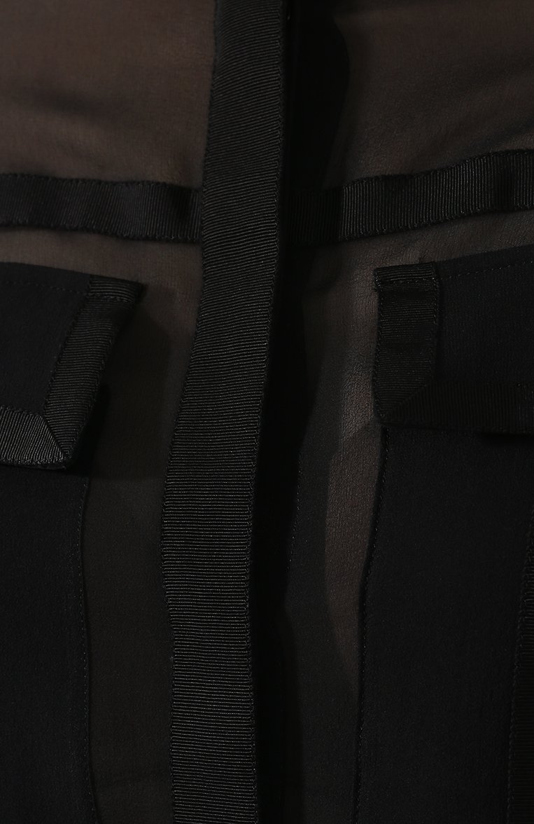 Женская шелковая рубашка TOM FORD черного цвета, арт. CA3148-FAX075 | Фото 5 (Длина (для топов): Стандартные; Материал внешний: Шелк; Рукава: Длинные; Статус проверки: Проверена категория; Принт: Без принта; Женское Кросс-КТ: Рубашка-одежда; Региональные ограничения белый список (Axapta Mercury): RU)