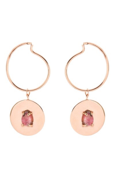 Серьги с родонитом: близнецы MOONKA, арт. in-er-rdn, фото 1