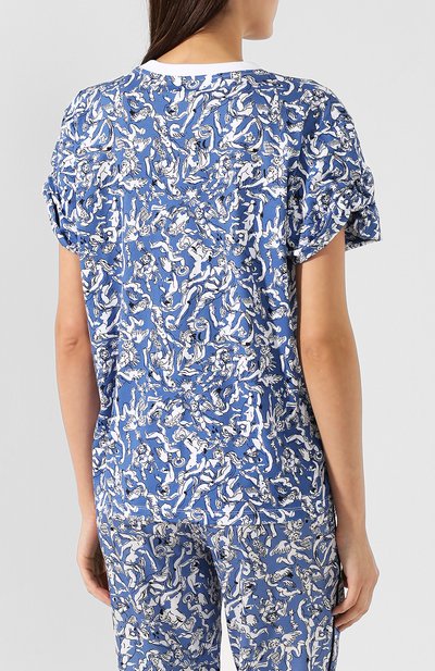 Хлопковая футболка VICTORIA, VICTORIA BECKHAM, арт. JYVV 071A SS19 PRNTD C0TT0N JERSEY, фото 4