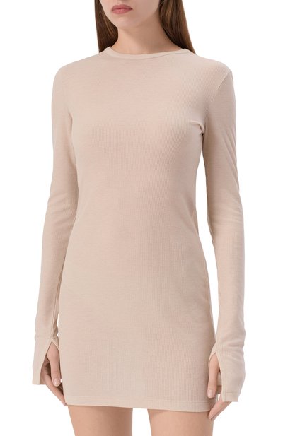 Платье из лиоцелла и шерсти HALFBOY кремового цвета по цене 27800 руб., арт. HF251WD007, фото 3 Платье из лиоцелла и шерсти HALFBOY, арт. HF251WD007, фото 3