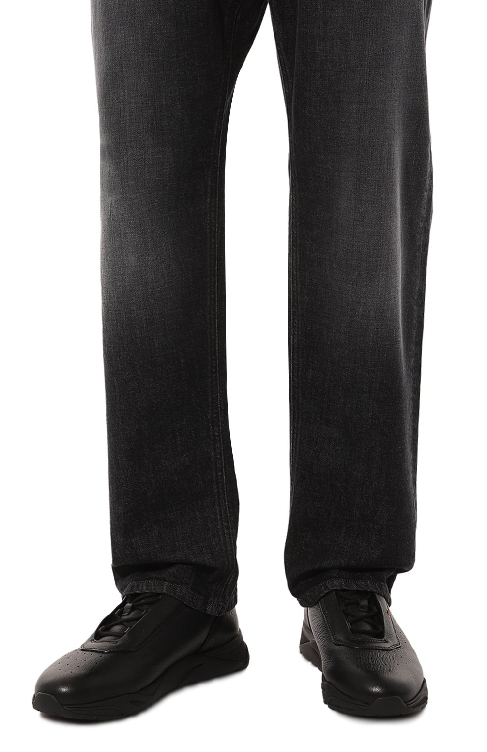 Кожаные кроссовки innova SANTONI, арт. MBIG22032NERPAUA, фото 3