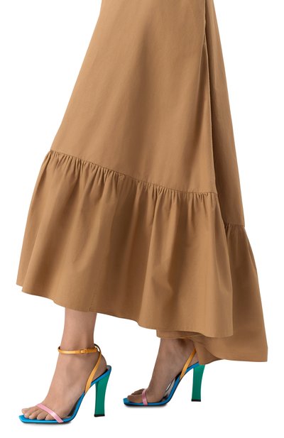 Текстильные босоножки dominique SAINT LAURENT, арт. 818184/9QNAT, фото 3