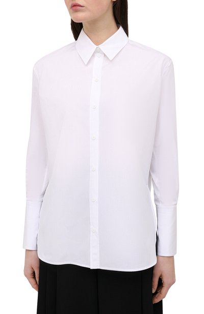 Хлопковая рубашка ALEXANDER MCQUEEN белого цвета по цене 59050 руб., арт. 584781/QAAAD, фото 3 Хлопковая рубашка ALEXANDER MCQUEEN, арт. 584781/QAAAD, фото 3