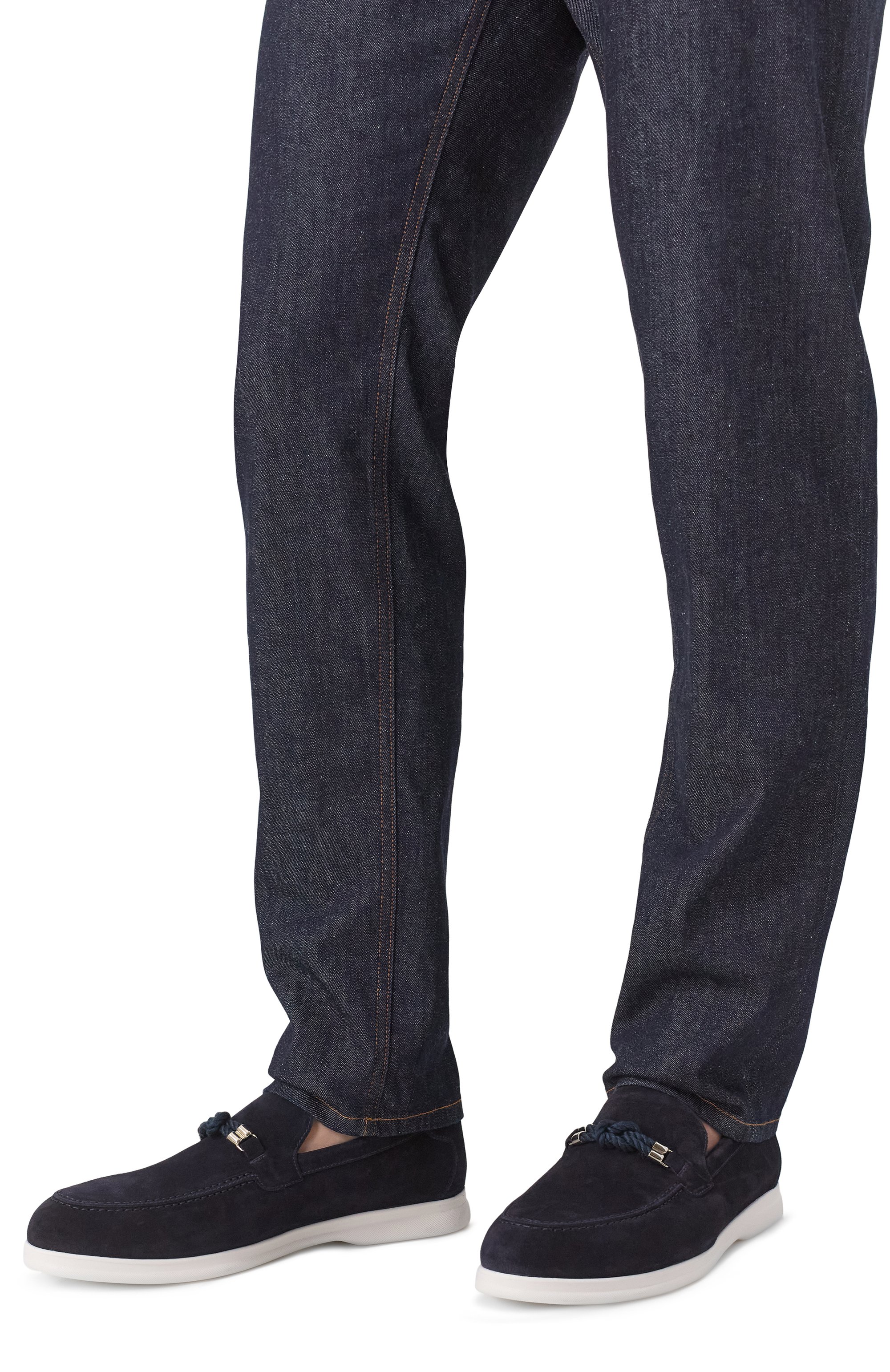 Замшевые лоферы DOUCAL'S темно-синего цвета по цене 51950 руб., арт. DU3276ARTHUY009I, фото 3 Замшевые лоферы DOUCAL'S, арт. DU3276ARTHUY009I, фото 3