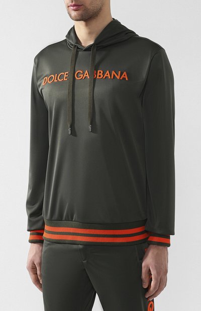 Худи DOLCE & GABBANA зеленого цвета по цене 89950 руб., арт. G9JQ3T/G7RAX, фото 3 Худи DOLCE & GABBANA, арт. G9JQ3T/G7RAX, фото 3