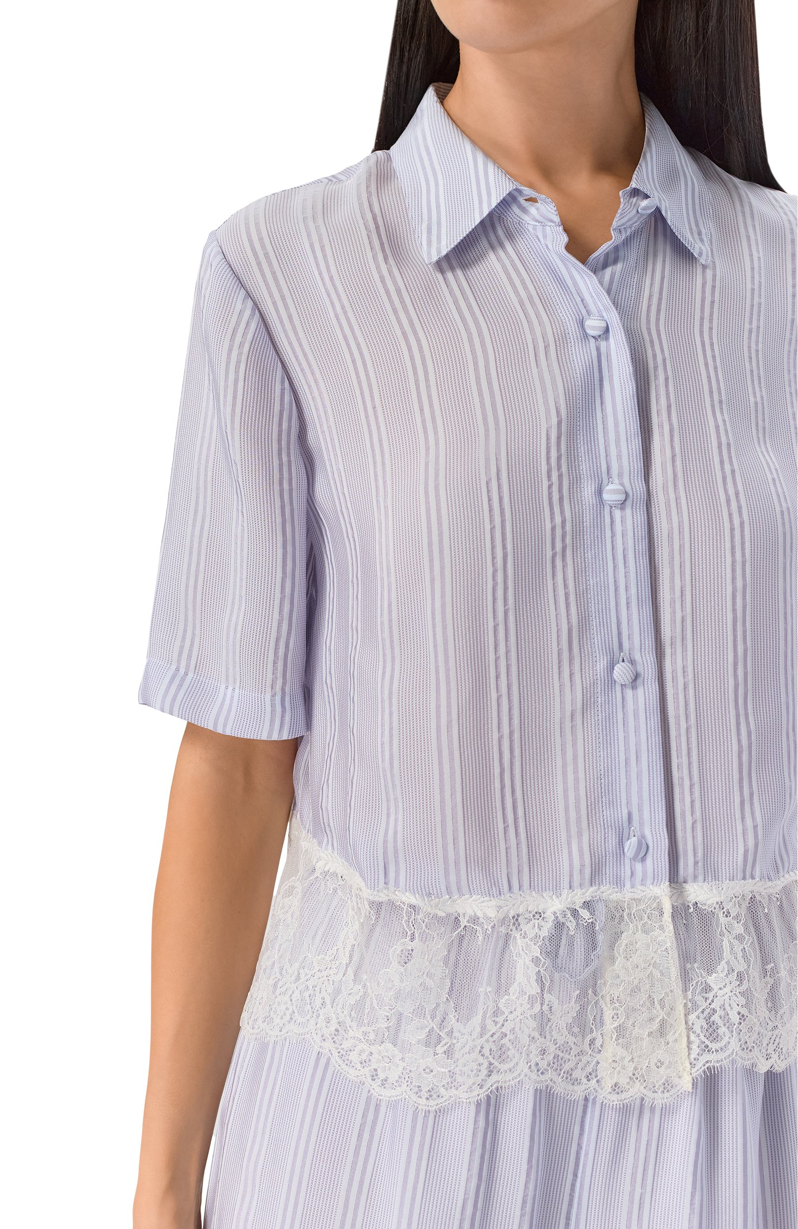Шелковая рубашка FRAME DENIM, арт. WE26WSH018/THE STRIPE LACE SHIRT, фото 5