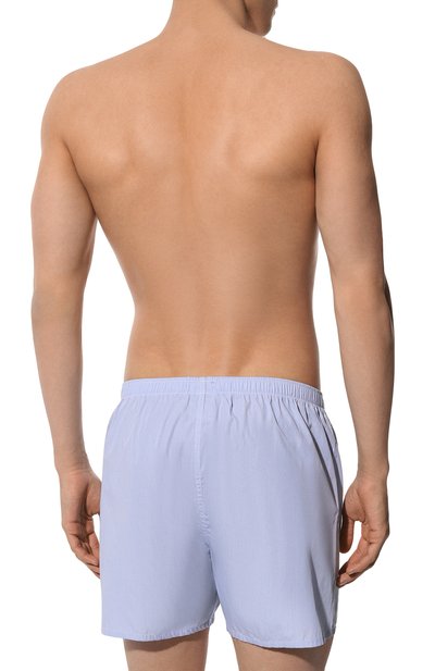 Хлопковые боксеры ZEGNA голубого цвета по цене 12300 руб., арт. N3LE71670, фото 3 Хлопковые боксеры ZEGNA, арт. N3LE71670, фото 3