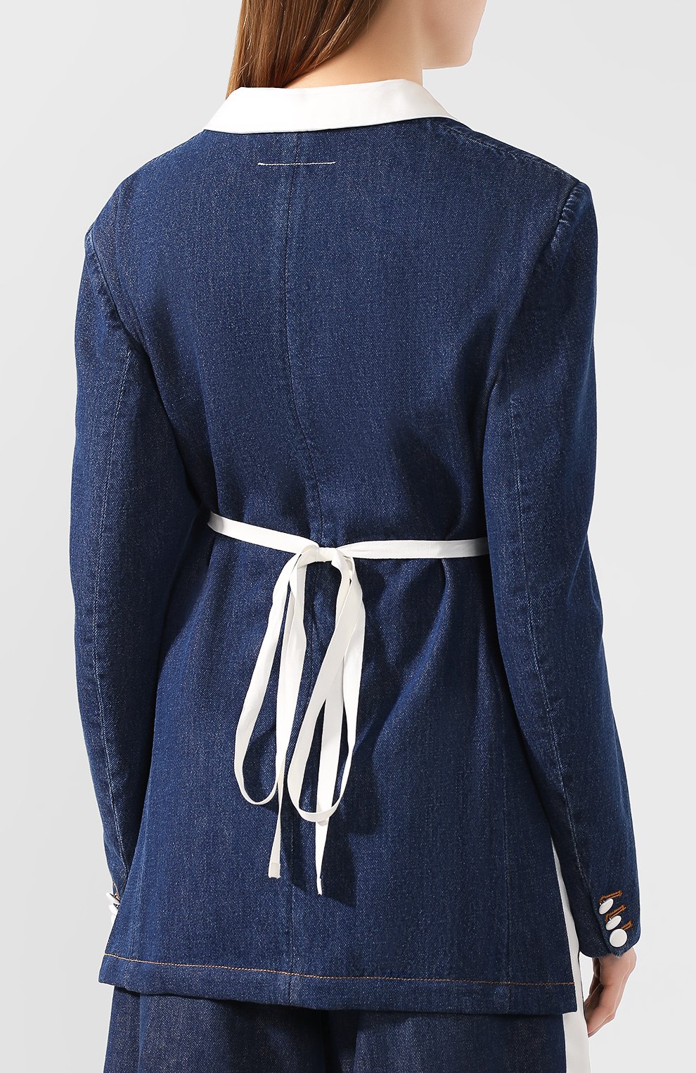 Джинсовый жакет MM6 синего цвета по цене 93000 руб., арт. S62BN0031/S30460, фото 4 Джинсовый жакет MM6, арт. S62BN0031/S30460, фото 4